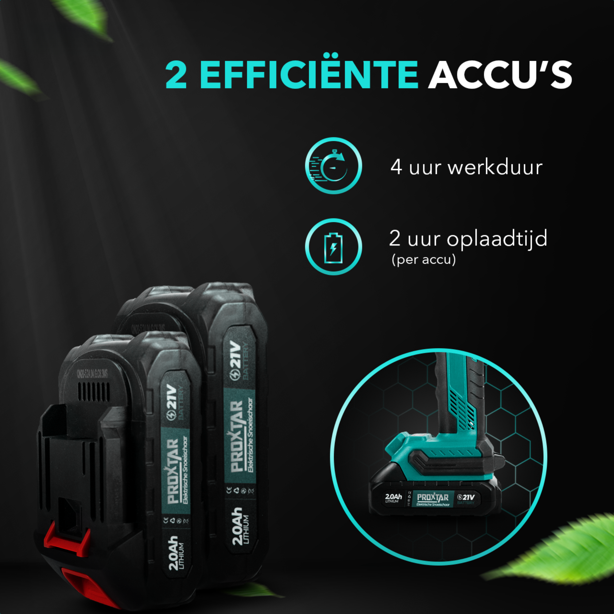 Oplaadbare Lithiumbatterij voor Elektrische Snoeischaar, 21V 2000mAh- Batterij Oplaadbare Lithiumbatterij voor Elektrische Snoeischaar, 21V 2000mAh- Batterij